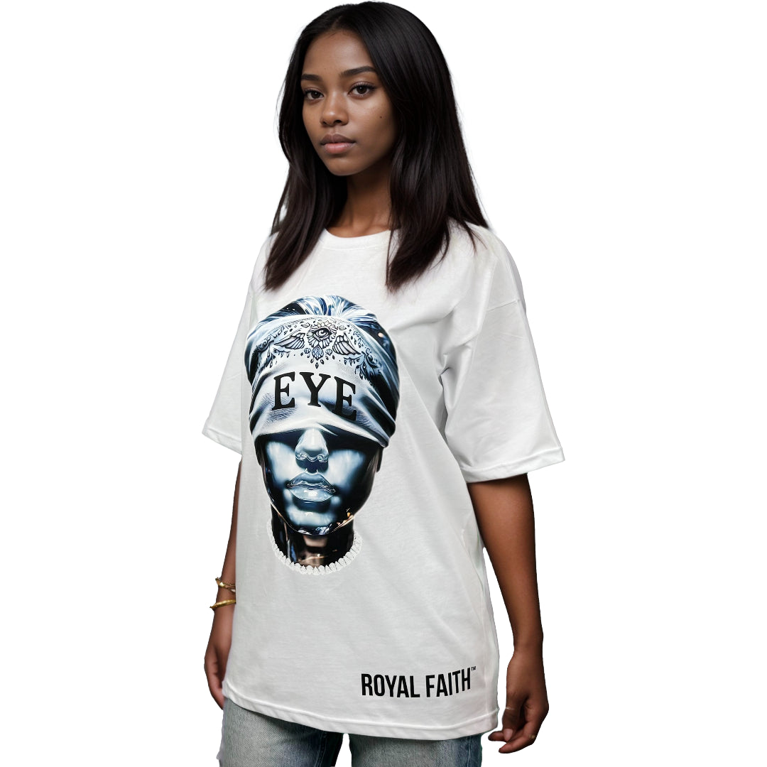 RF Eye - Mid Oversize White T-Shirt Woman