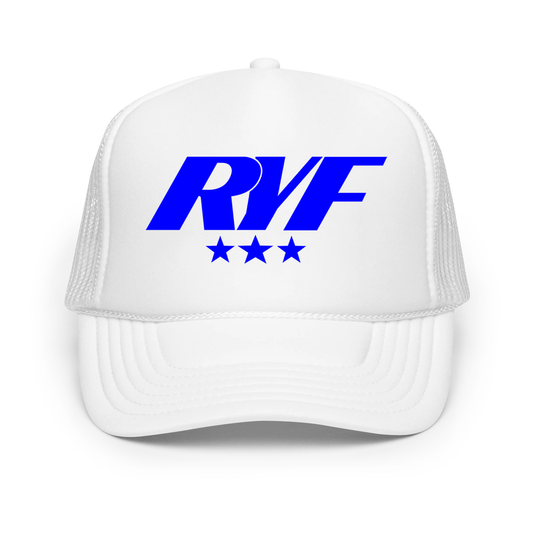 RYF Hat White w/ Deep Blue Logo