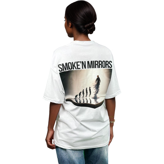 RF Smoke'n Mirrors - Mid Oversize White T-Shirt Woman
